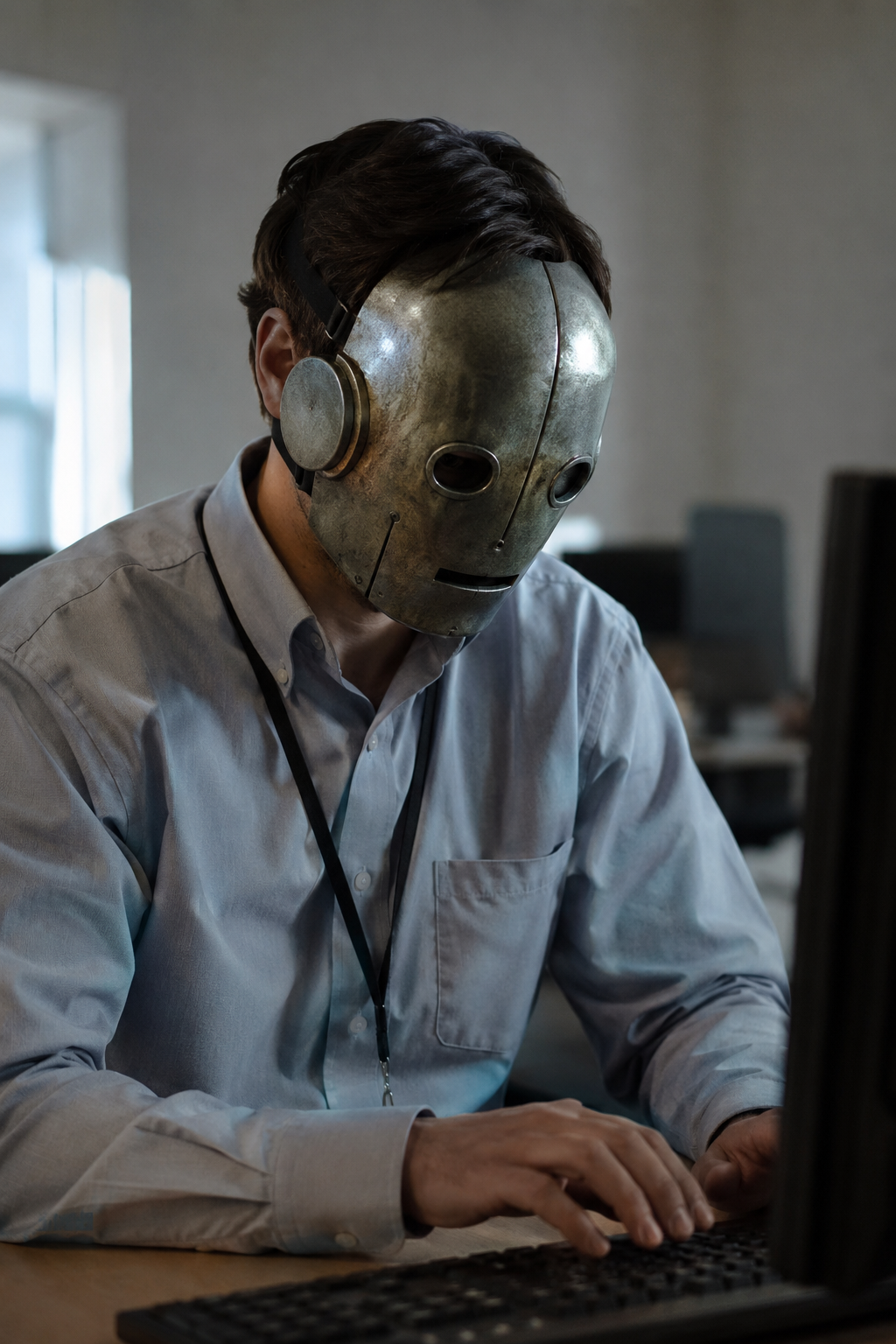 Ilustración generada por IA sobre tokenmaxxing y el teatro de adopción de inteligencia artificial